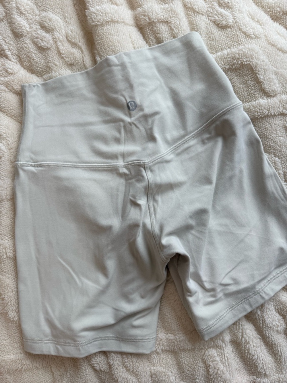 lululemon athletica High-Rise Ivory Biker Shorts